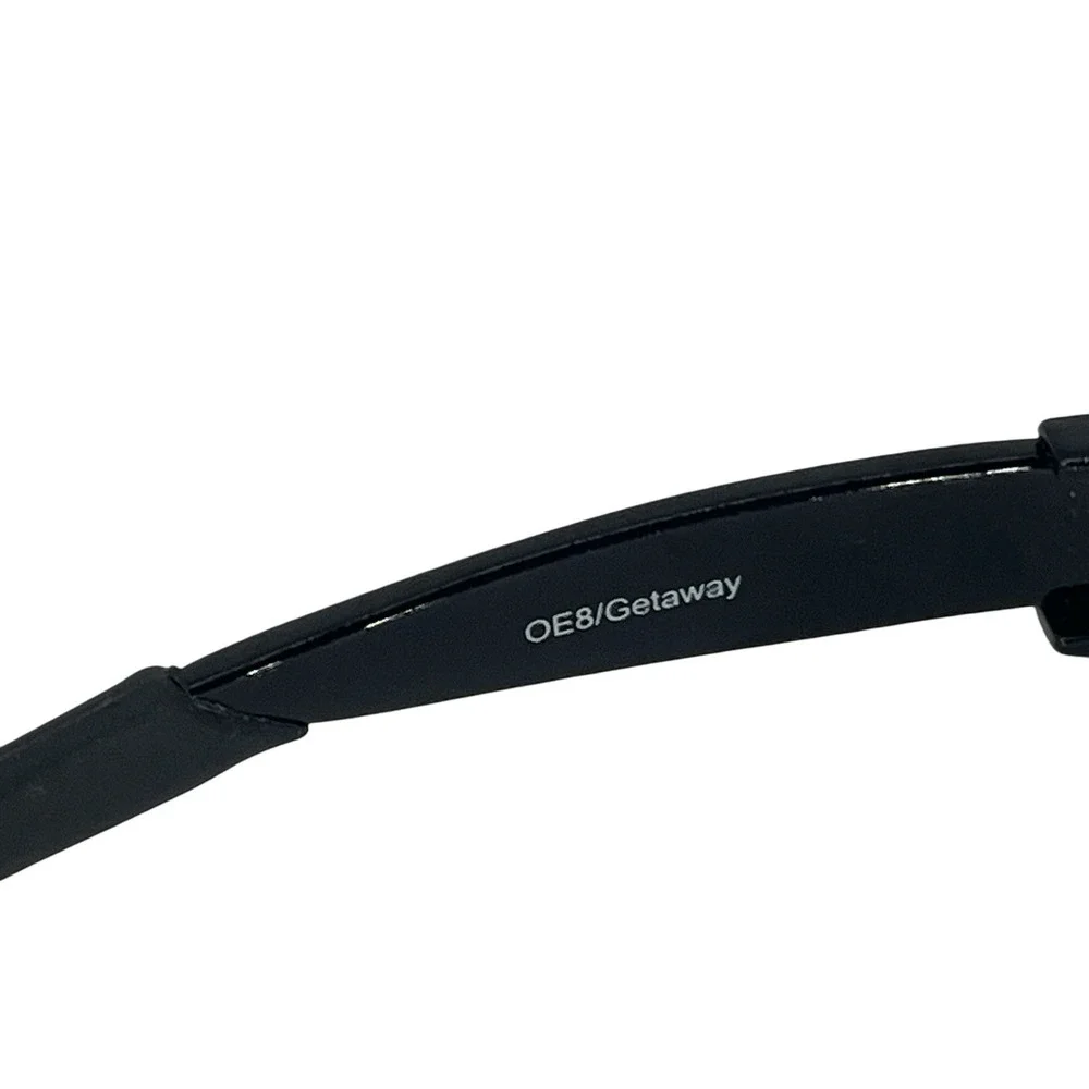 OE8 Getaway Sport Sunglasses Black Purple Mirror Wraparound Cycling Y2K